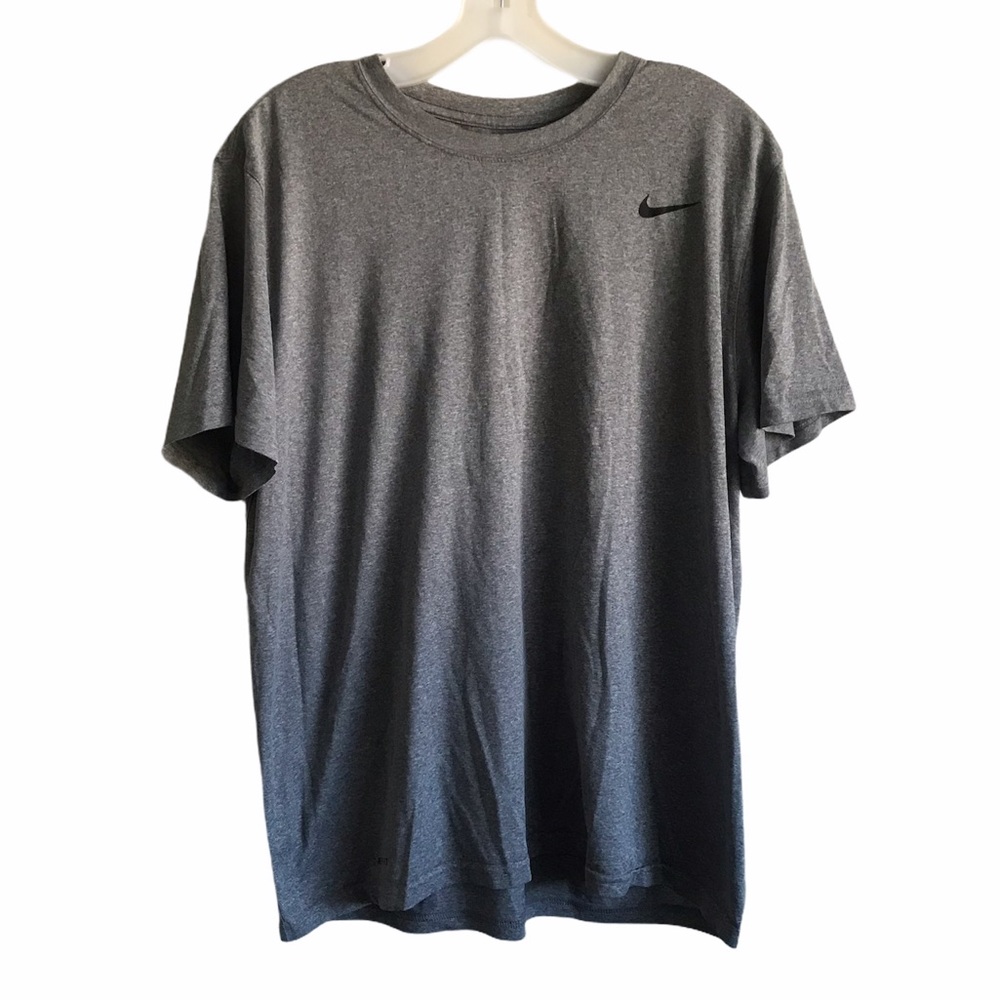 Nike Mens Dri Fit Gray Short Sleeve Tee